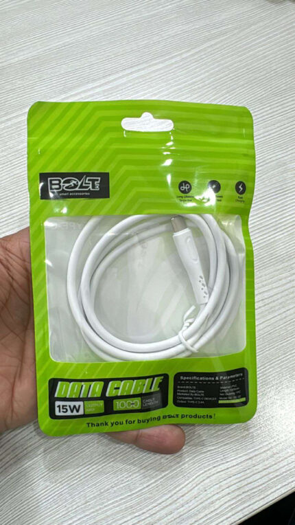 DC 02 3.4A TYPE-C CHARGING CABEL WITH CHECKING WARRANTY